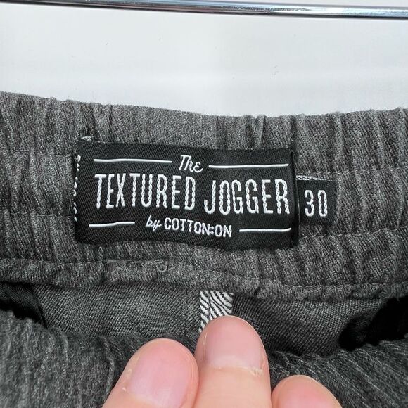 Cotton On The Textured Jogger Gray Pants Size 30 - Picture 5 of 9